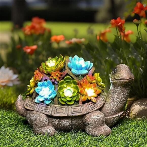Turtle Figurine Lights for Outside, Yard Decorations Outdoor, Garden Decor - Picture 7 of 7